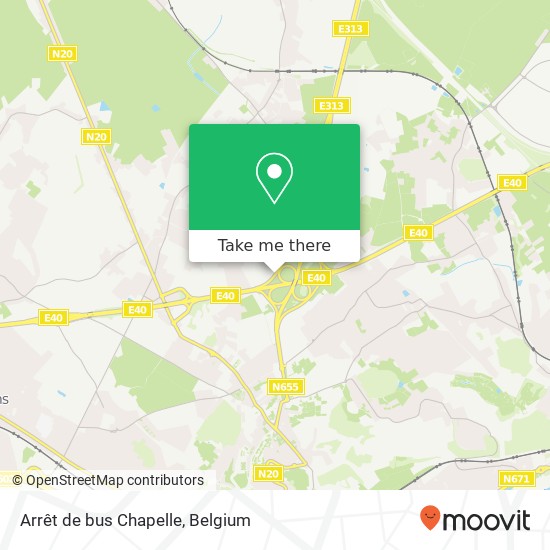 Arrêt de bus Chapelle plan