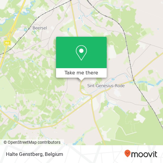 Halte Genstberg map