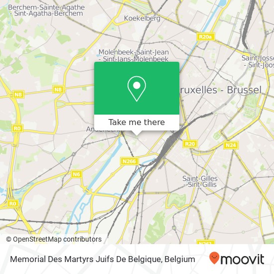 Memorial Des Martyrs Juifs De Belgique map