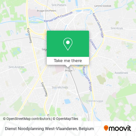 Dienst Noodplanning West-Vlaanderen map