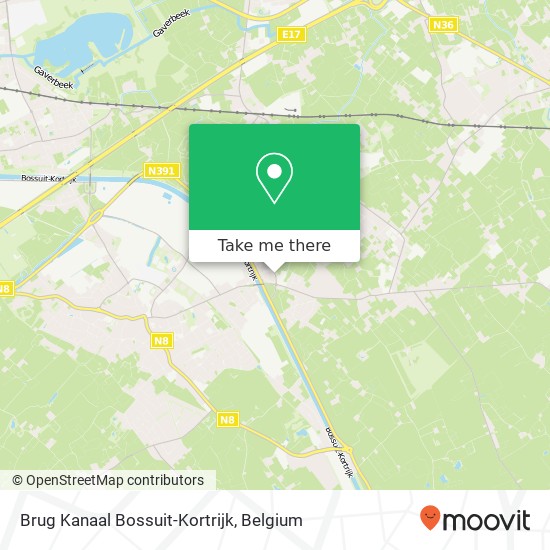 Brug Kanaal Bossuit-Kortrijk map