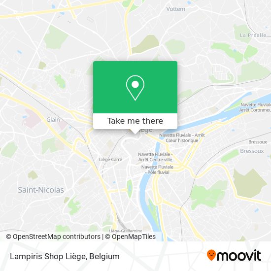 Lampiris Shop Liège map