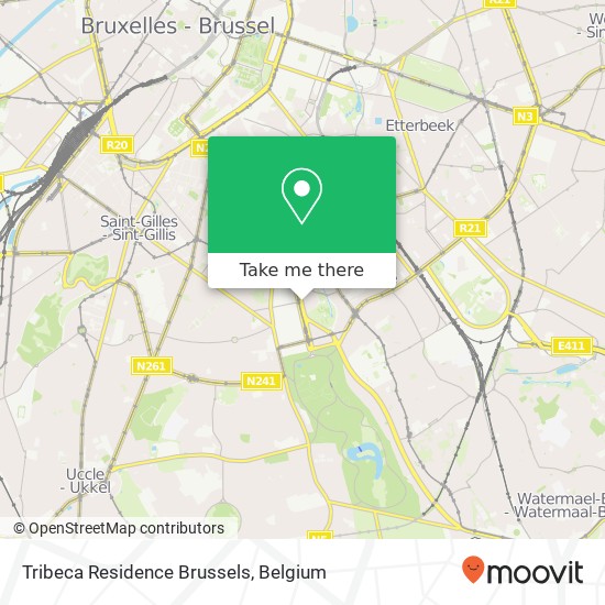 Tribeca Residence Brussels map