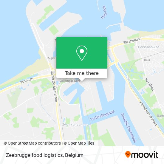 Zeebrugge food logistics map