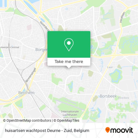 huisartsen wachtpost Deurne - Zuid map