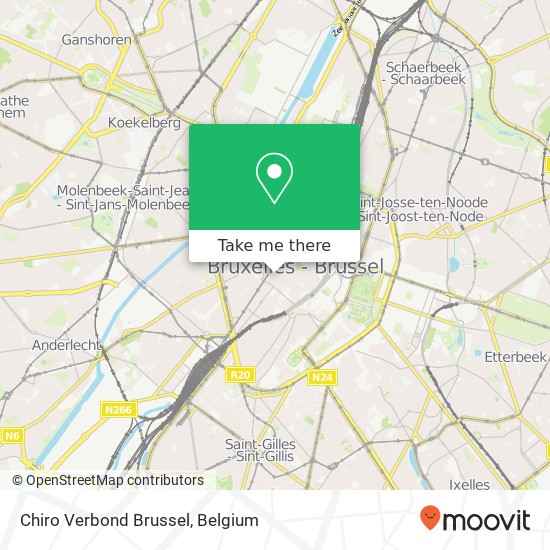 Chiro Verbond Brussel map