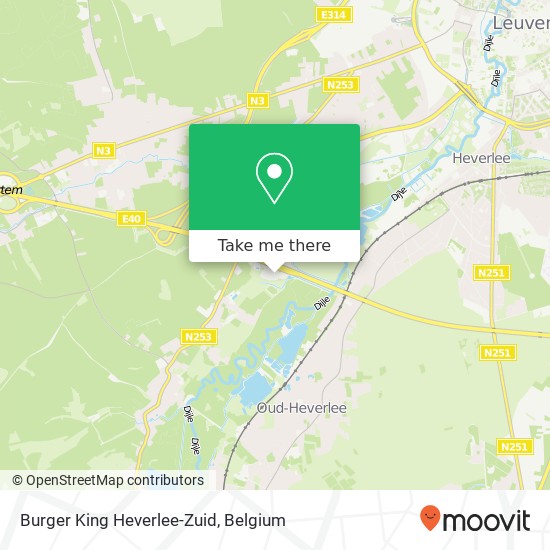 Burger King Heverlee-Zuid map