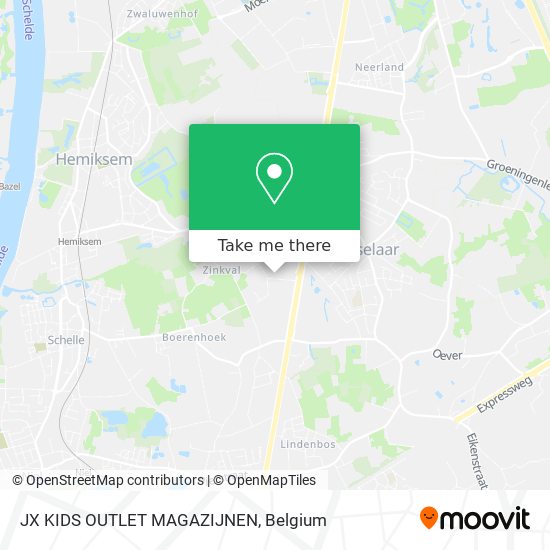 JX KIDS OUTLET MAGAZIJNEN map