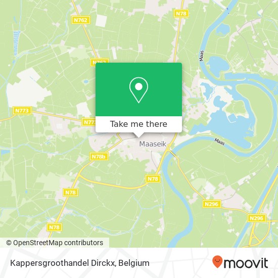 Kappersgroothandel Dirckx map