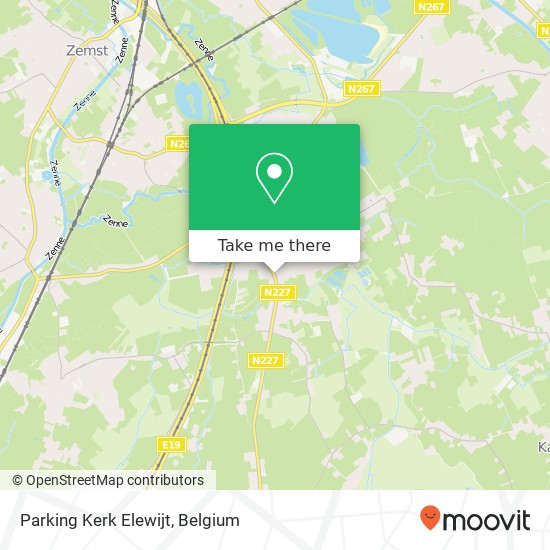 Parking Kerk Elewijt map