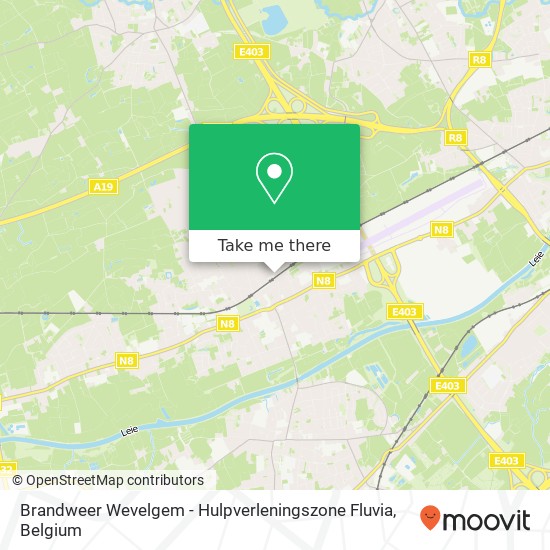 Brandweer Wevelgem - Hulpverleningszone Fluvia map