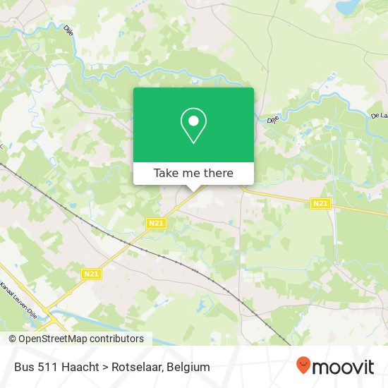 Bus 511 Haacht > Rotselaar plan