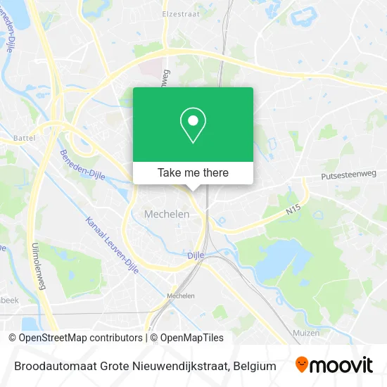 Broodautomaat Grote Nieuwendijkstraat map