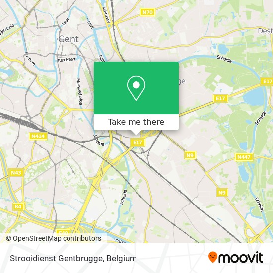 Strooidienst Gentbrugge map