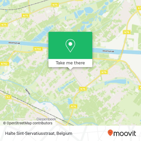 Halte Sint-Servatiusstraat map