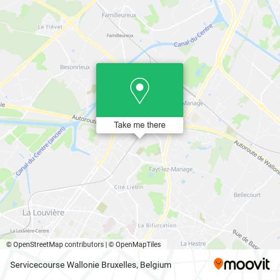 Servicecourse Wallonie Bruxelles plan