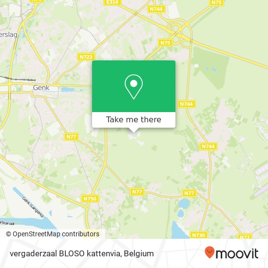 vergaderzaal BLOSO kattenvia map