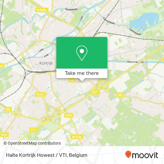 Halte Kortrijk Howest / VTI plan