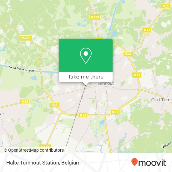 Halte Turnhout Station map