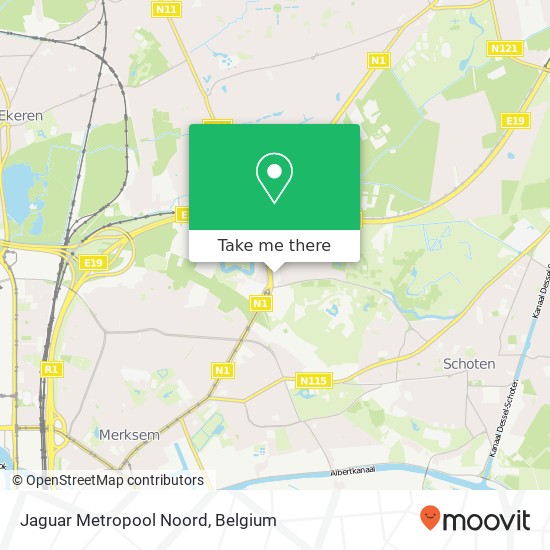 Jaguar Metropool Noord map