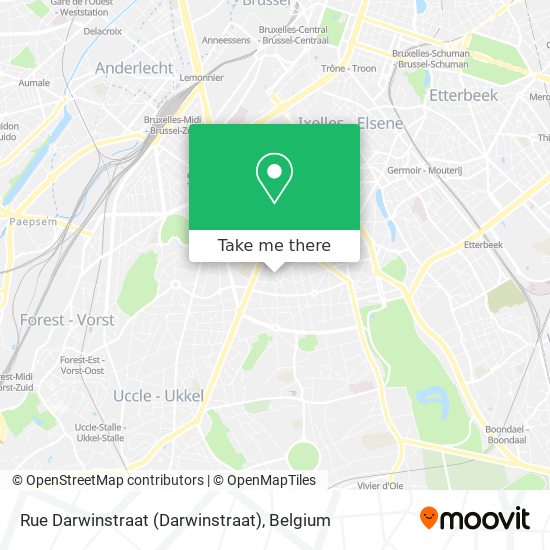 Rue Darwinstraat map