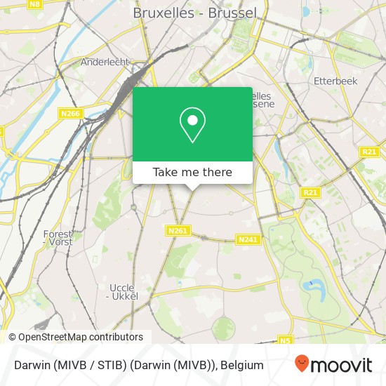 Darwin (MIVB / STIB) (Darwin (MIVB)) map