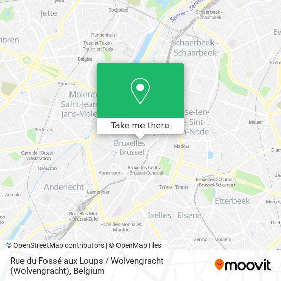 Rue du Fossé aux Loups / Wolvengracht map