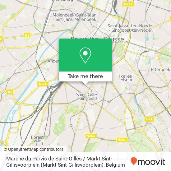Marché du Parvis de Saint-Gilles / Markt Sint-Gillisvoorplein map