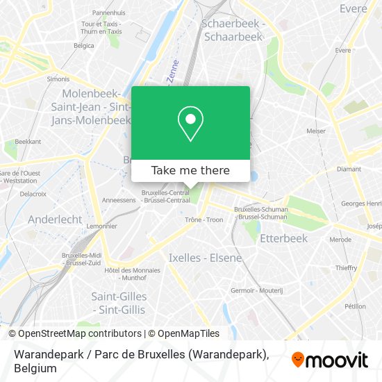 Warandepark / Parc de Bruxelles map