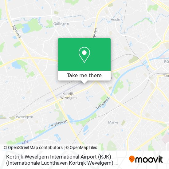 Kortrijk Wevelgem International Airport (KJK) (Internationale Luchthaven Kortrijk Wevelgem) map