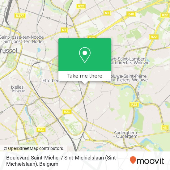Boulevard Saint-Michel / Sint-Michielslaan map