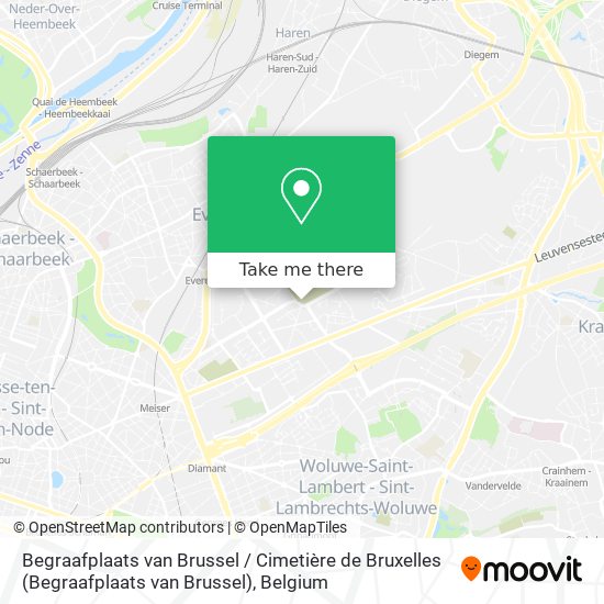 Begraafplaats van Brussel / Cimetière de Bruxelles map