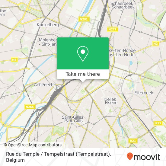 Rue du Temple / Tempelstraat map