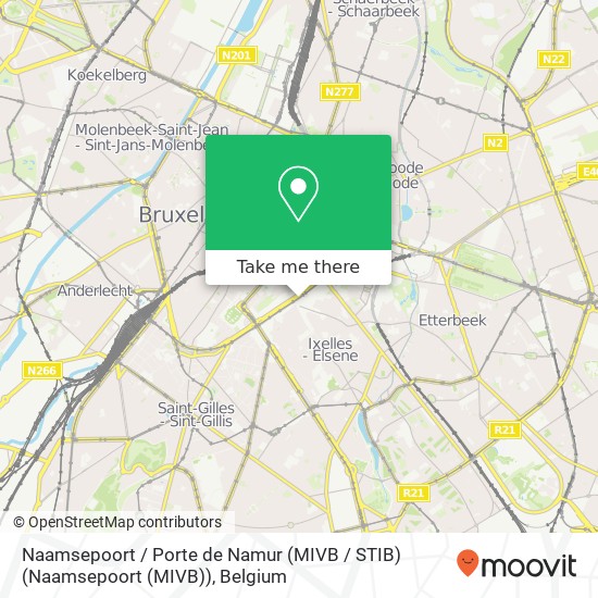 Naamsepoort / Porte de Namur (MIVB / STIB) (Naamsepoort (MIVB)) plan