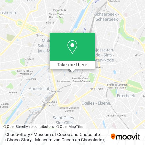 Choco-Story - Museum of Cocoa and Chocolate (Choco-Story - Museum van Cacao en Chocolade) map