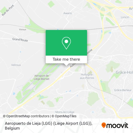 Aeropuerto de Lieja (LGG) (Liège Airport (LGG)) map