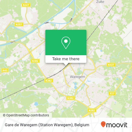 Gare de Waregem (Station Waregem) map