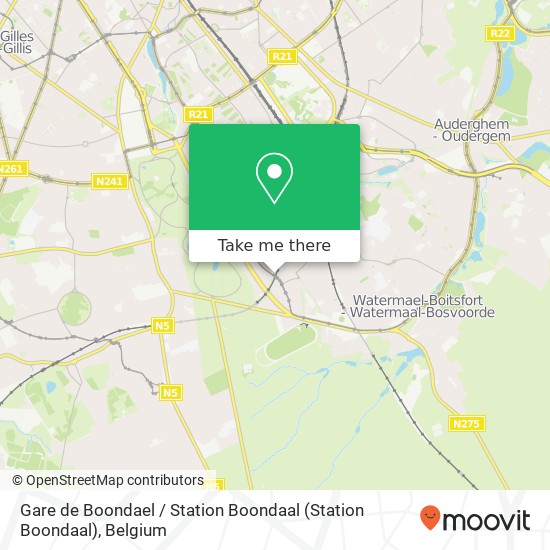 Gare de Boondael / Station Boondaal plan