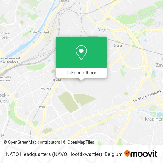 NATO Headquarters (NAVO Hoofdkwartier) map
