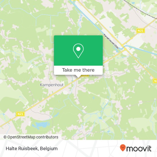 Halte Ruisbeek map