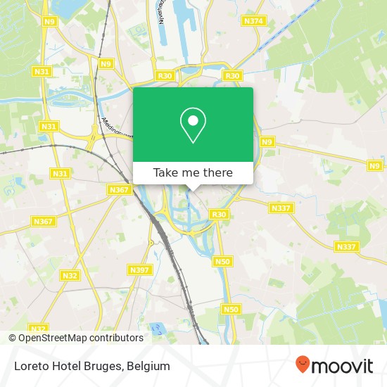 Loreto Hotel Bruges map
