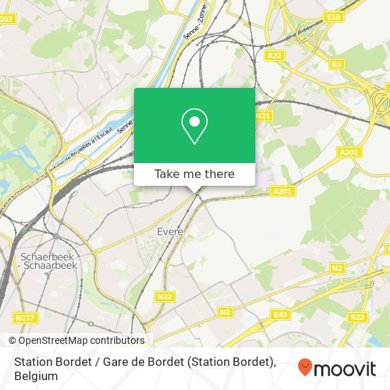 Station Bordet / Gare de Bordet plan