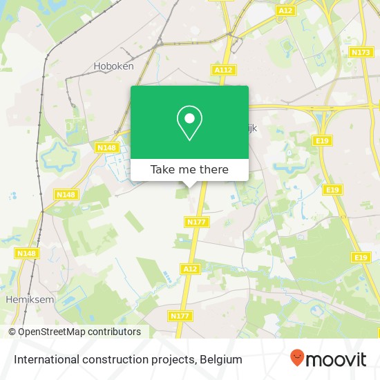 International construction projects map