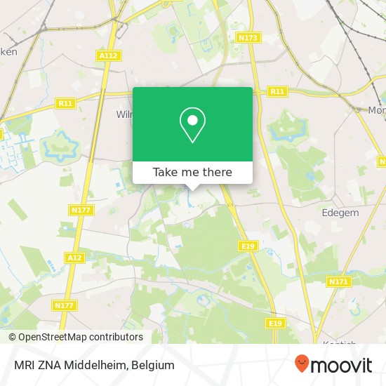 MRI ZNA Middelheim map