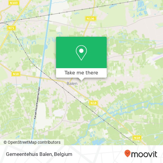 Gemeentehuis Balen map