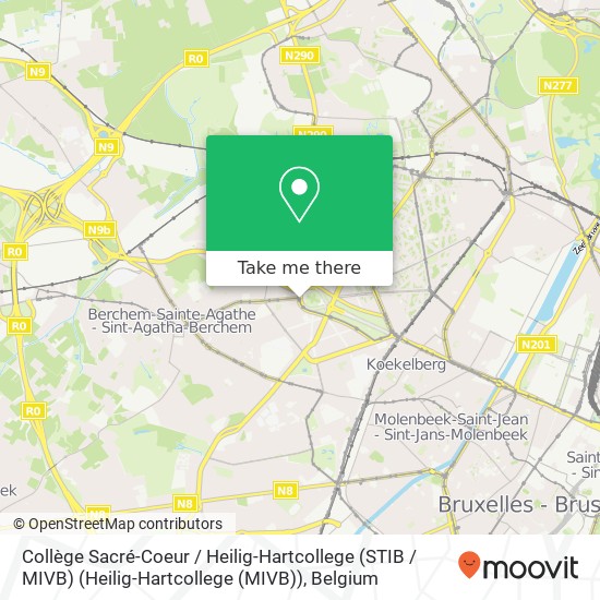 Collège Sacré-Coeur / Heilig-Hartcollege (STIB / MIVB) (Heilig-Hartcollege (MIVB)) map