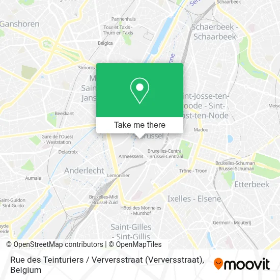 Rue des Teinturiers / Verversstraat map