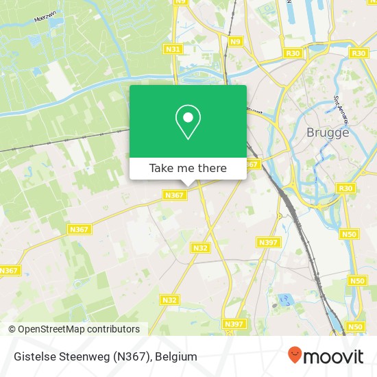 Gistelse Steenweg (N367) map