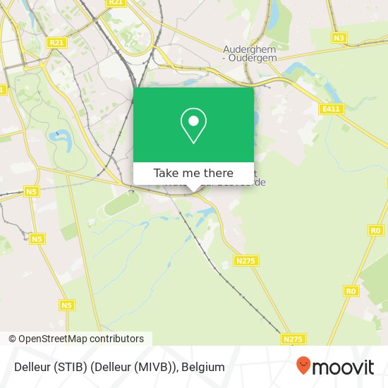 Delleur (STIB) (Delleur (MIVB)) map
