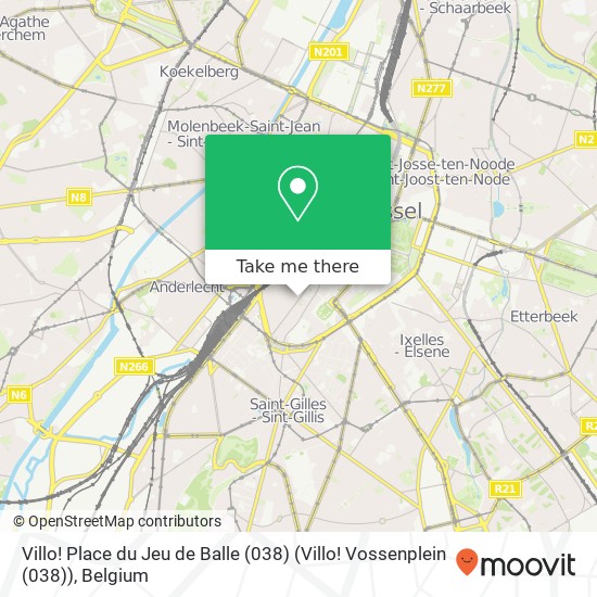 Villo! Place du Jeu de Balle (038) (Villo! Vossenplein (038)) plan